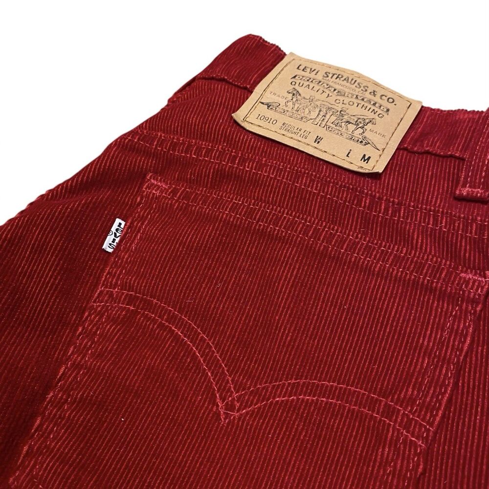 Vintage Women’s Levi’s 910 Corduroy Pants Jeans USA Made 11 Med 30x32 High Rise - Picture 2 of 10